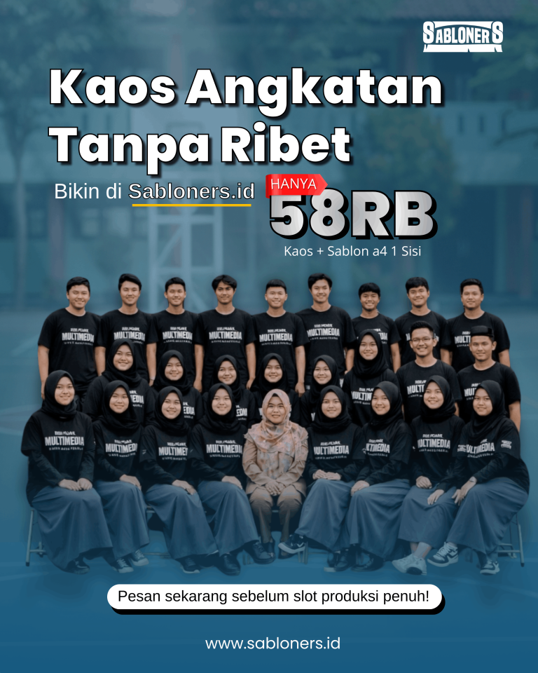 custom sablon kaos angkatan