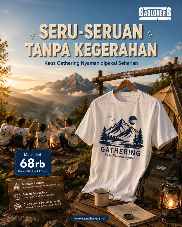 promo sablon kaos gathering