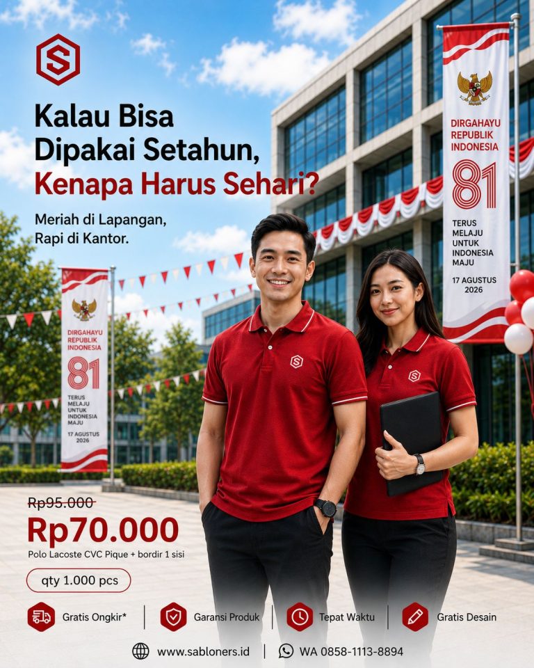 seragam agustus custom polo shirt